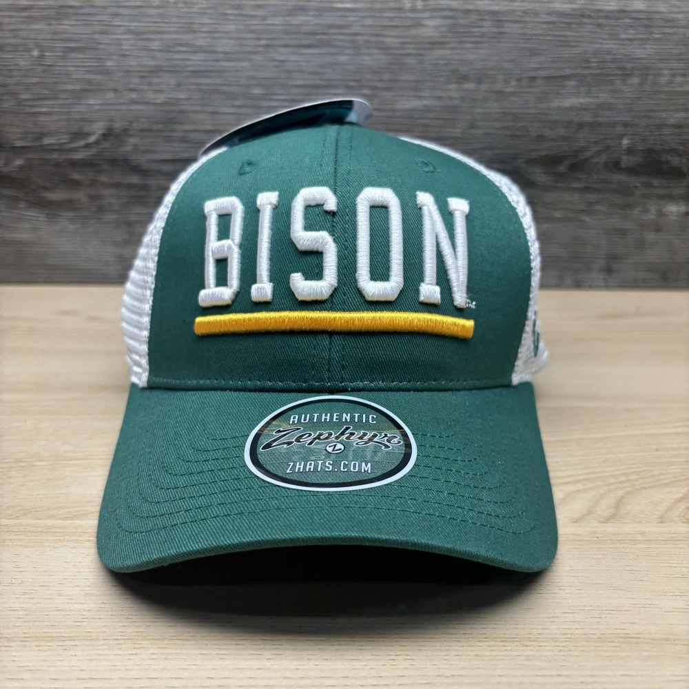 North Dakota State Bison Hat Cap Snap Back Mens One Size Green NCAA Football NWT